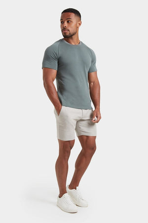 Knit Look T-Shirt in Khaki Grey - TAILORED ATHLETE - USA