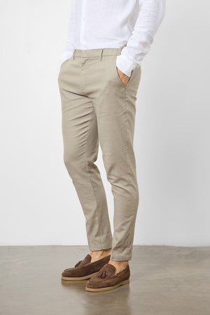 Linen Blend Suit Pants in Dark Stone - TAILORED ATHLETE - USA