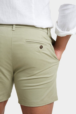 Athletic Fit Chino Shorts 5" in Sage - TAILORED ATHLETE - USA