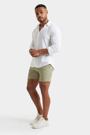 Athletic Fit Chino Shorts 5" in Sage - TAILORED ATHLETE - USA