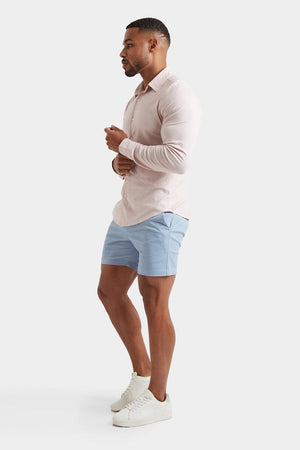 Athletic Fit Chino Shorts 5" in Soft Blue - TAILORED ATHLETE - USA