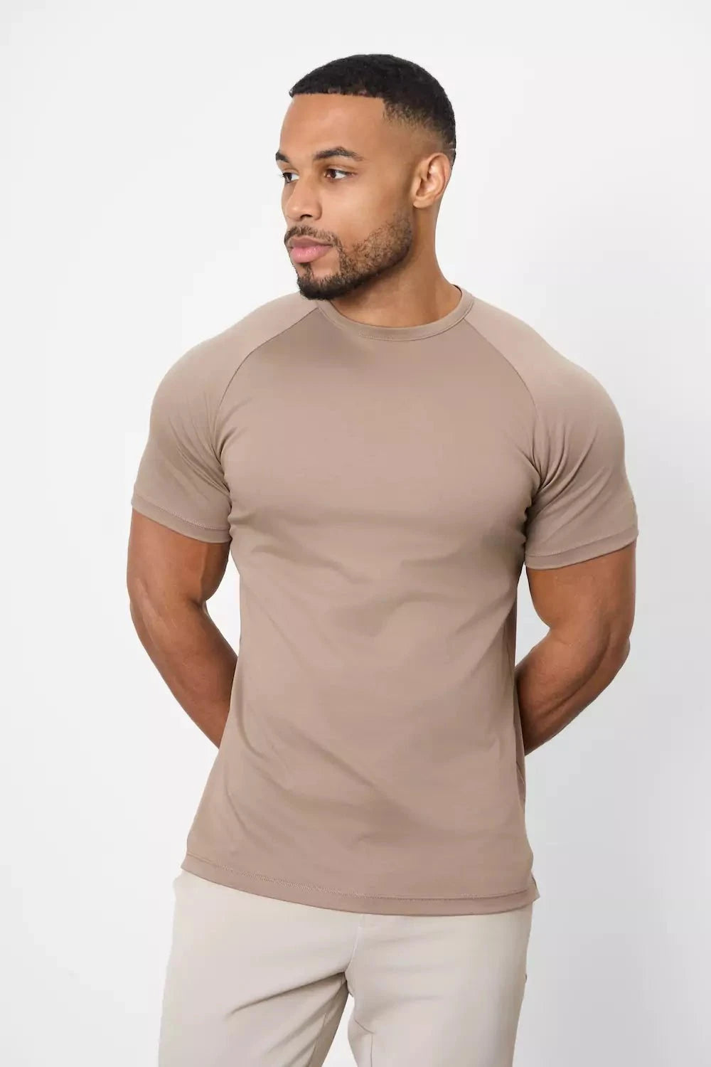 Mercerised Cotton T-Shirt in Mocha - TAILORED ATHLETE - USA