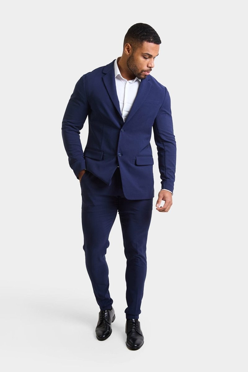True Athletic Fit Tech Suit Jacket in Navy - TAILORED ATHLETE - USA
