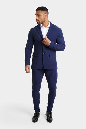 True Athletic Fit Tech Suit Jacket in Navy - TAILORED ATHLETE - USA
