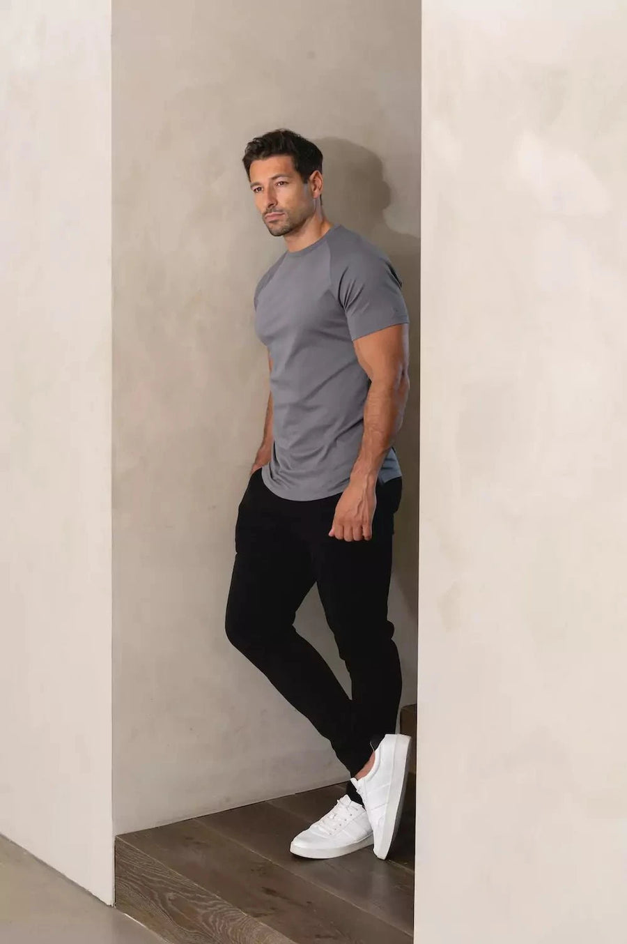 Mercerised Cotton T-Shirt in Graphite - TAILORED ATHLETE - USA