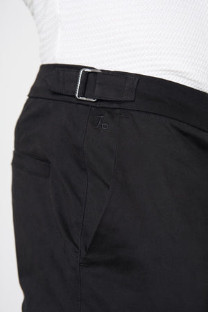 Smart Chino Side Adjuster Pants in Black - TAILORED ATHLETE - USA
