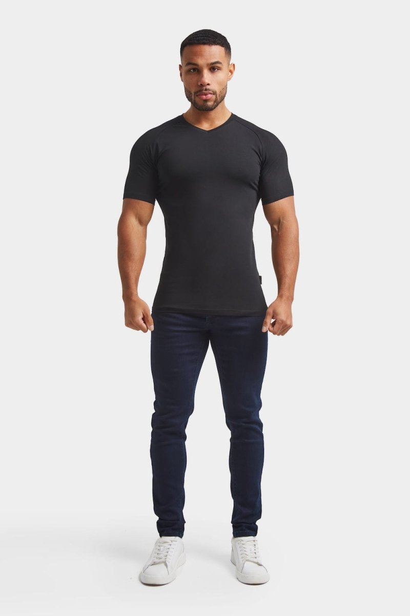 Premium Athletic Fit V-Neck in Black - TAILORED ATHLETE - USA