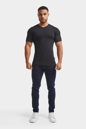 Premium Athletic Fit V-Neck in Black - TAILORED ATHLETE - USA