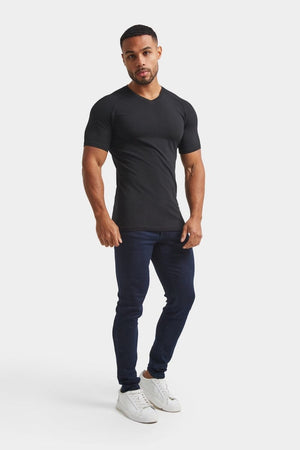 Premium Athletic Fit V-Neck in Black - TAILORED ATHLETE - USA