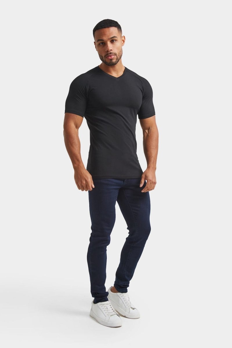 Premium Athletic Fit V-Neck in Black - TAILORED ATHLETE - USA