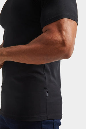 Premium Athletic Fit V-Neck in Black - TAILORED ATHLETE - USA