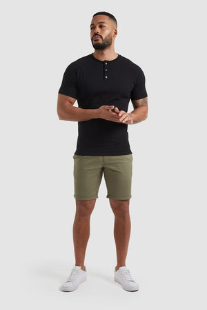 Athletic Fit Chino Shorts in Khaki - TAILORED ATHLETE - USA