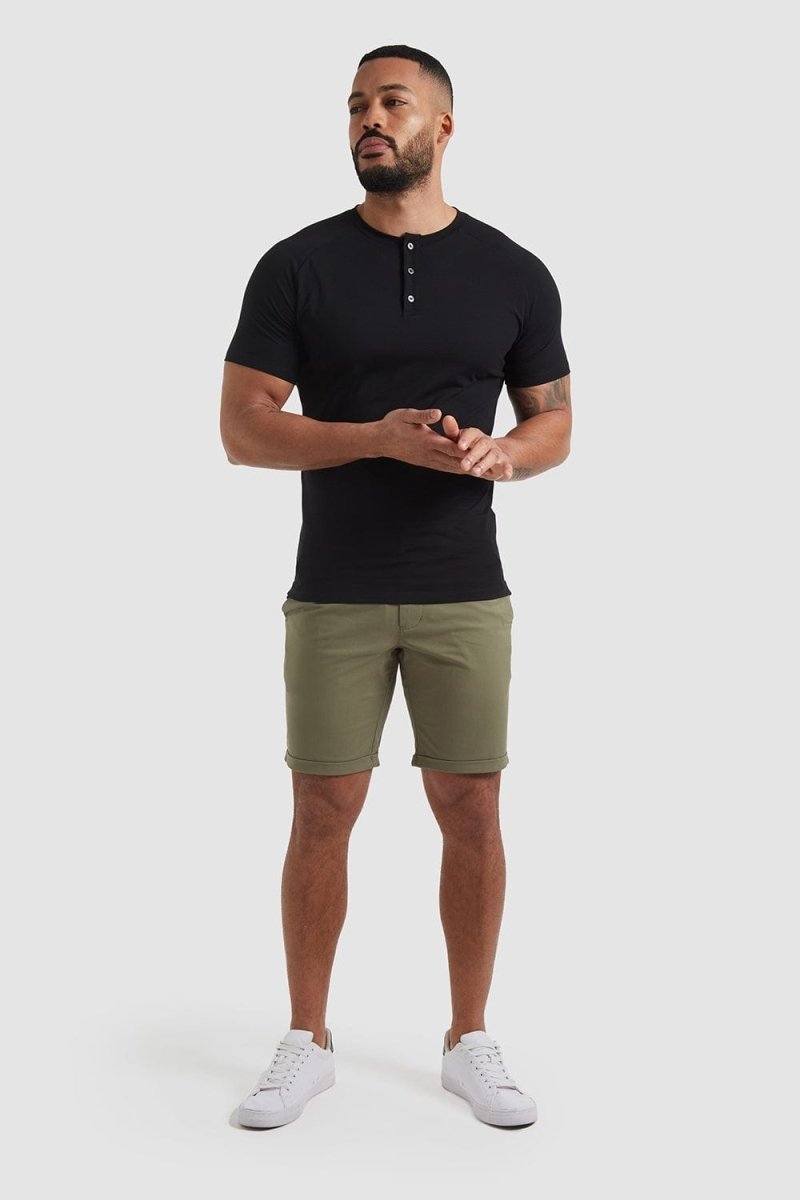 Athletic Fit Chino Shorts in Khaki - TAILORED ATHLETE - USA