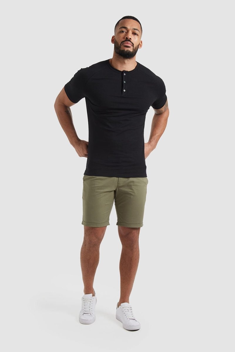 Athletic Fit Chino Shorts in Khaki - TAILORED ATHLETE - USA