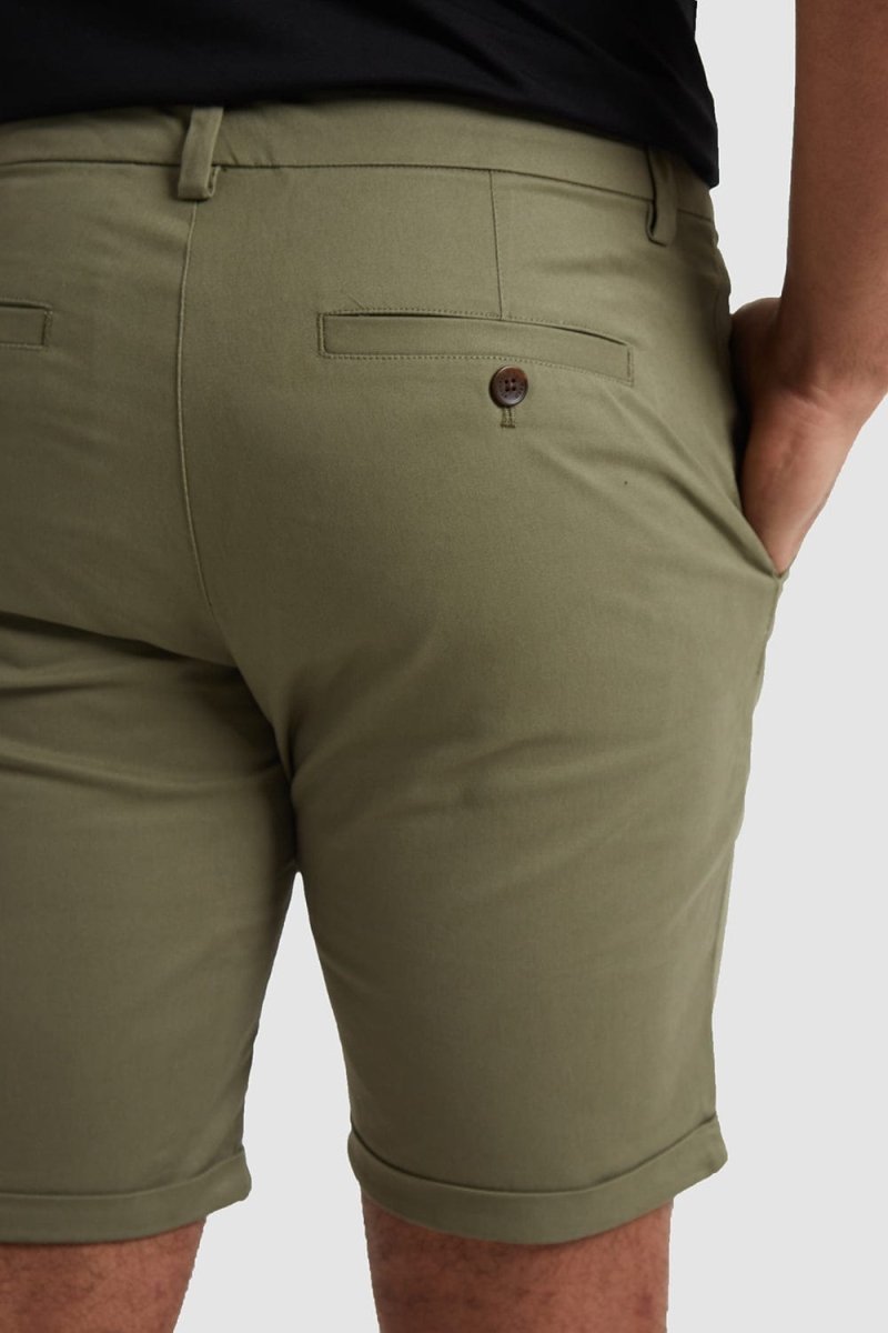 Athletic Fit Chino Shorts in Khaki - TAILORED ATHLETE - USA