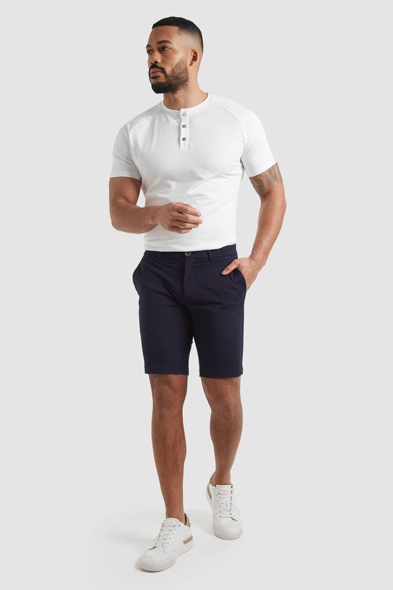 Athletic Fit Chino Shorts in Navy - TAILORED ATHLETE - USA