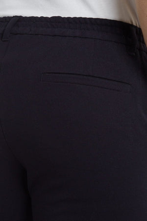 Cropped Pleated Pants in Navy - TAILORED ATHLETE - USA