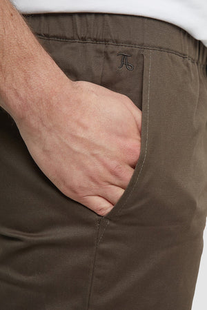 Athletic Fit Drawstring Chino Shorts In Khaki - TAILORED ATHLETE - USA