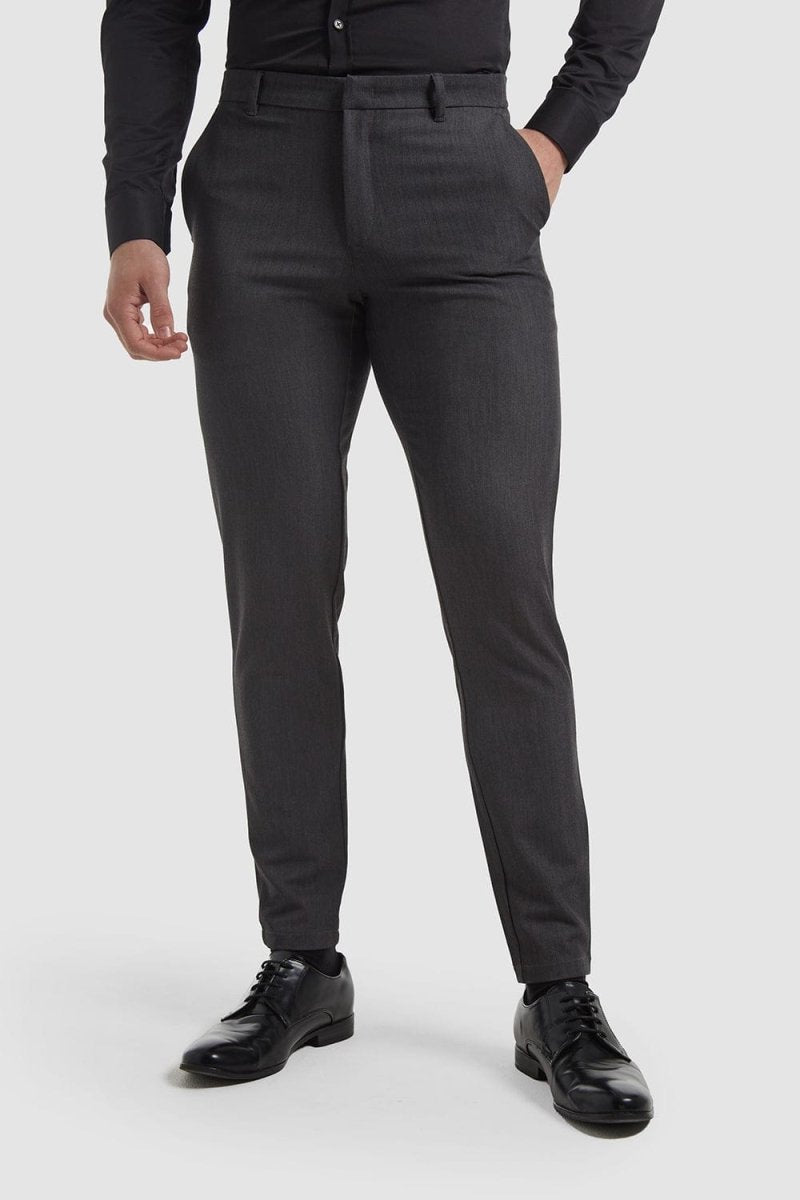 Athletic Fit Essential Pants 2.0 In Charcoal - TAILORED ATHLETE - USA