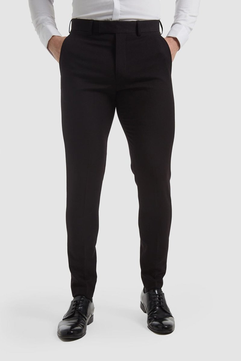 True Athletic Fit Suit Pants in Black - TAILORED ATHLETE - USA